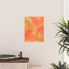 Amber Orange Abstract Flow Mid Century Layered Shapes Poster Gallery Image 2