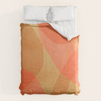 Amber Orange Abstract Flow Mid Century Layered Shapes Comforter Gallery Image 6
