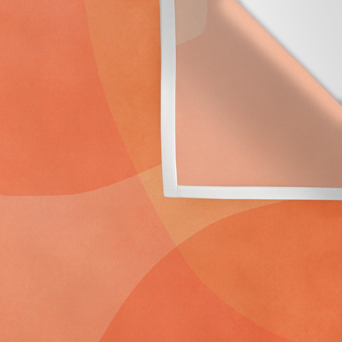 Amber Orange Abstract Flow Mid Century Layered Shapes Wall Tapestry Gallery Image 3