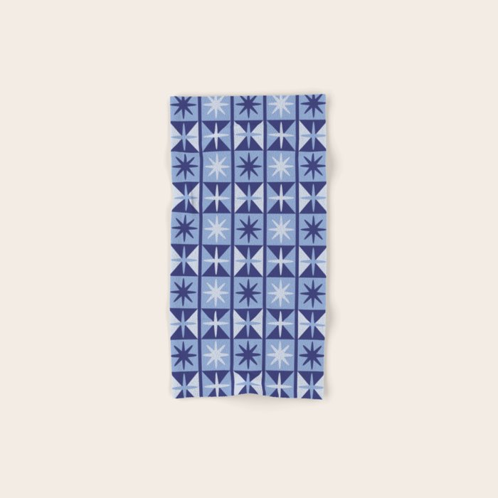 Mid Century Modern Starburst Pattern Bath Towel Gallery Image 1