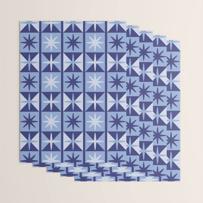 Mid Century Modern Starburst Pattern Wrapping Paper Gallery Image 3