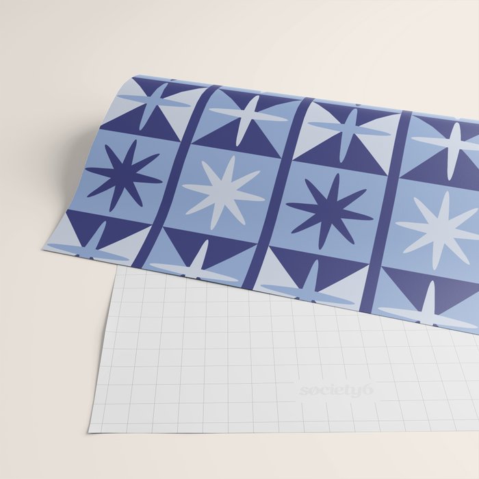 Mid Century Modern Starburst Pattern Wrapping Paper Gallery Image 2