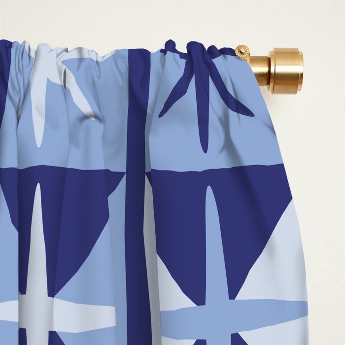 Mid Century Modern Starburst Pattern Window Curtain Gallery Image 2