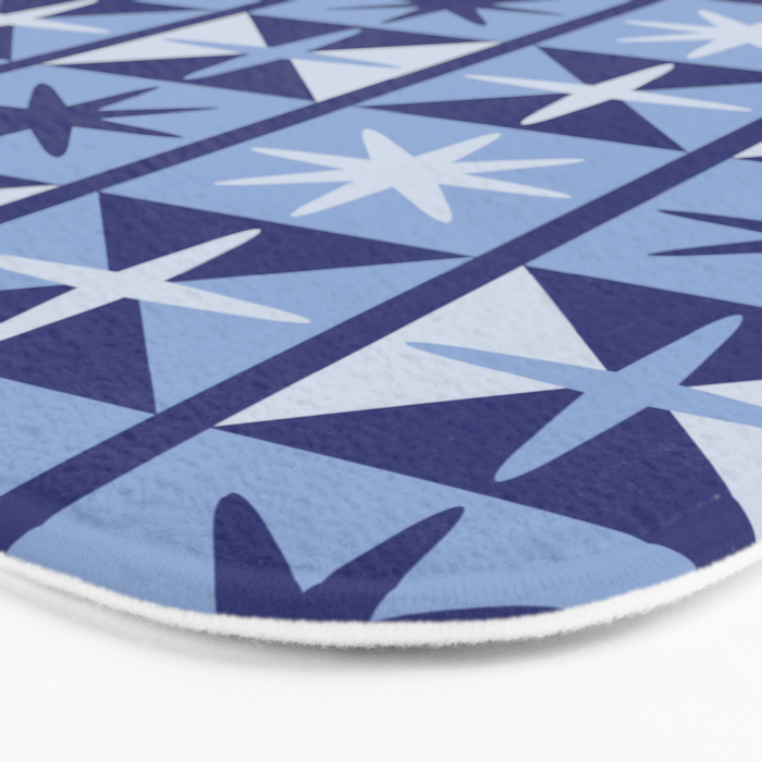 Mid Century Modern Starburst Pattern Bath Mat Gallery Image 3