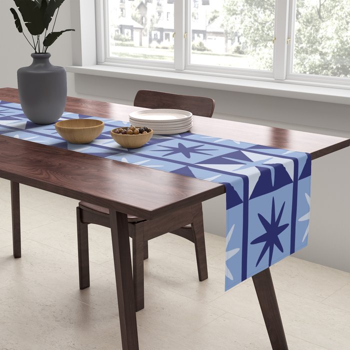 Mid Century Modern Starburst Pattern Table Runner Gallery Image 2