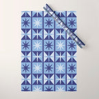 Mid Century Modern Starburst Pattern Wrapping Paper Gallery Image 1