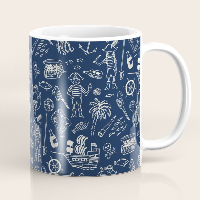 Pirate Play - Blue Coffee Mug Gallery Image 1