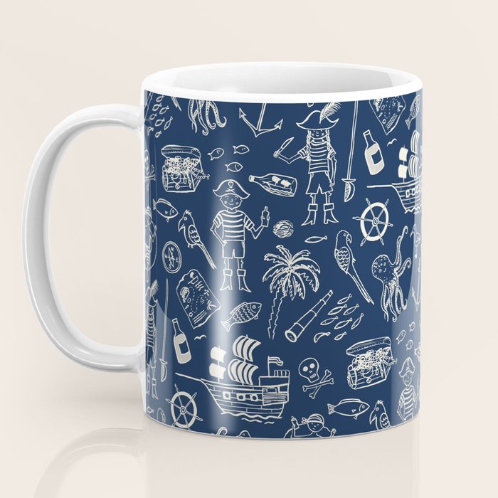 Pirate Play - Blue Coffee Mug Gallery Image 3