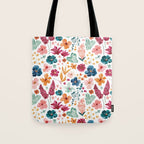 Colorful Tropical Jungle Watercolor Botanical Floral Tote Bag Gallery Image 1