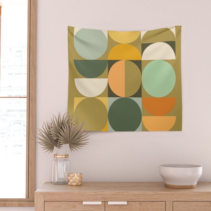 Modern Geometric 91A Wall Tapestry Gallery Image 2