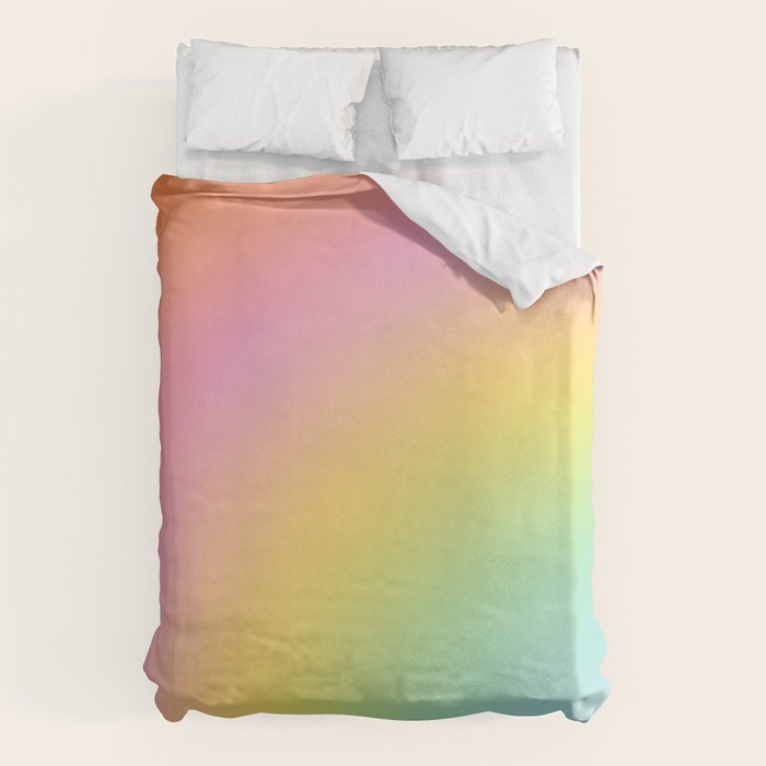 The Rainbow of Love #abstract #colourlove Duvet Cover Gallery Image 1
