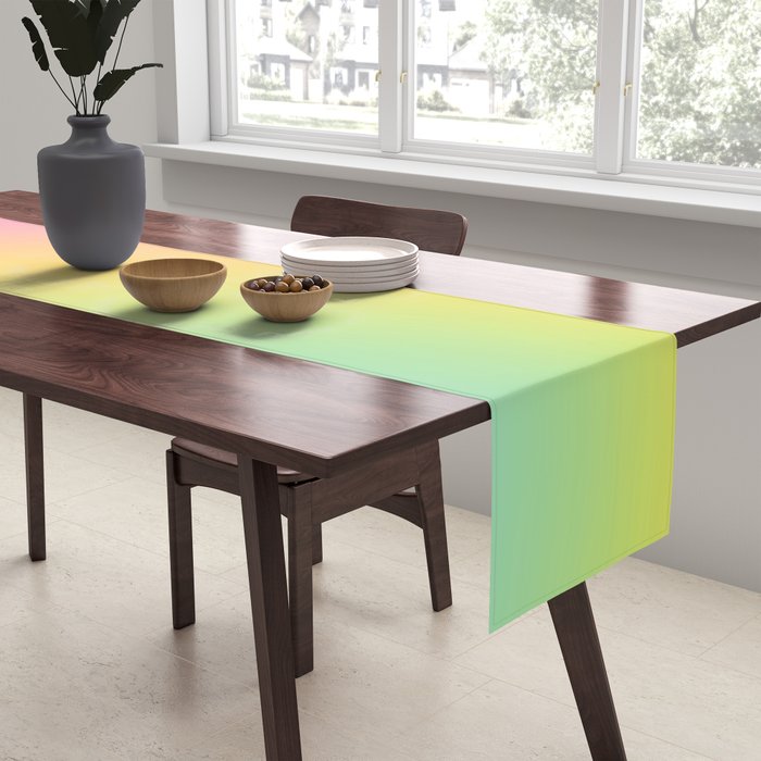 The Rainbow of Love #abstract #colourlove Table Runner Gallery Image 2