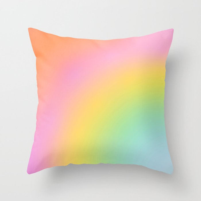 The Rainbow of Love #abstract #colourlove Throw Pillow Gallery Image 1