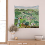 Anna Mary Robertson 'Grandma' Moses The Old Oaken Bucket American Folk Art Wall Tapestry Gallery Image 2
