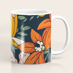 Night Forest, Colorful Dark Eclectic Floral Nature Botanical Jungle Floral Bohemian Illustration Coffee Mug Gallery Image 1