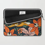 Night Forest, Colorful Dark Eclectic Floral Nature Botanical Jungle Floral Bohemian Illustration Laptop Sleeve Gallery Image 2