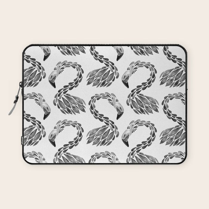 Miami Flamingo - Black Ink Laptop Sleeve Gallery Image 1