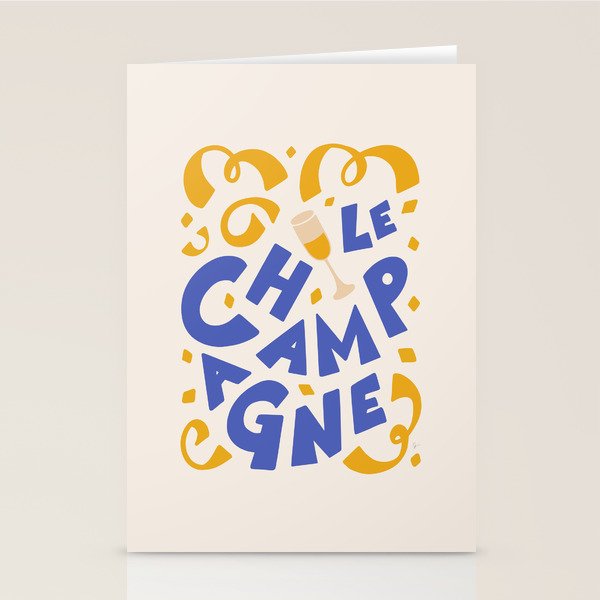 Le Champagne French Stationery Card Gallery Image 1
