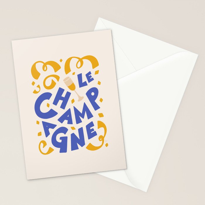 Le Champagne French Stationery Card Gallery Image 2