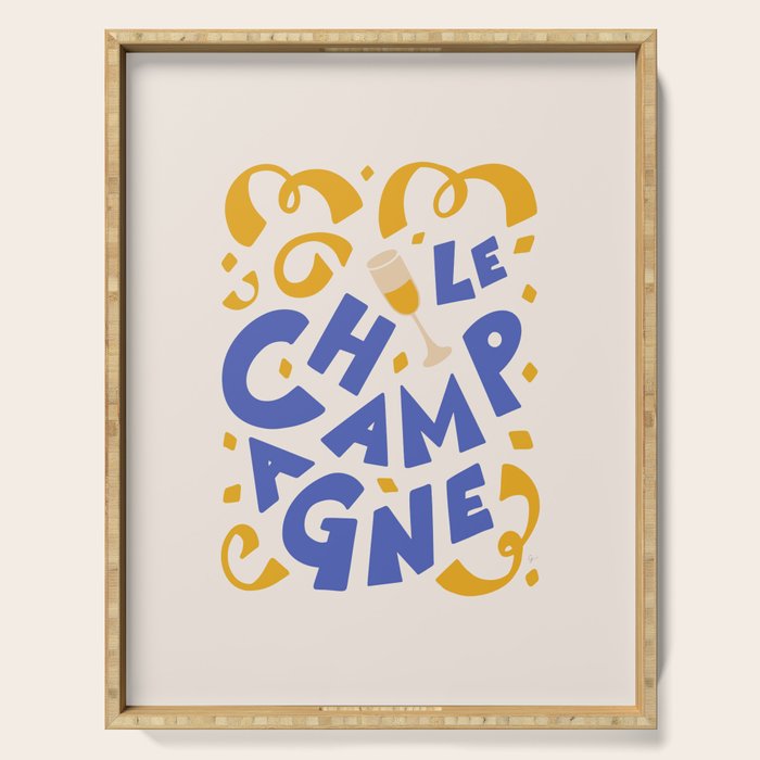 Le Champagne French Serving Tray Gallery Image 1