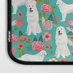 Great Pyrenees florals pattern dog breed must have dog lover gifts Laptop Sleeve Gallery Image 3