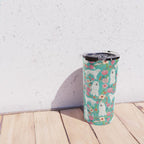 Great Pyrenees florals pattern dog breed must have dog lover gifts Travel Mug Gallery Image 4