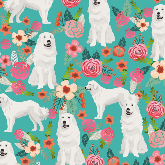 Great Pyrenees florals pattern dog breed must have dog lover gifts Coffee Mug Gallery Image 2