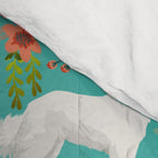 Great Pyrenees florals pattern dog breed must have dog lover gifts Comforter Gallery Image 4