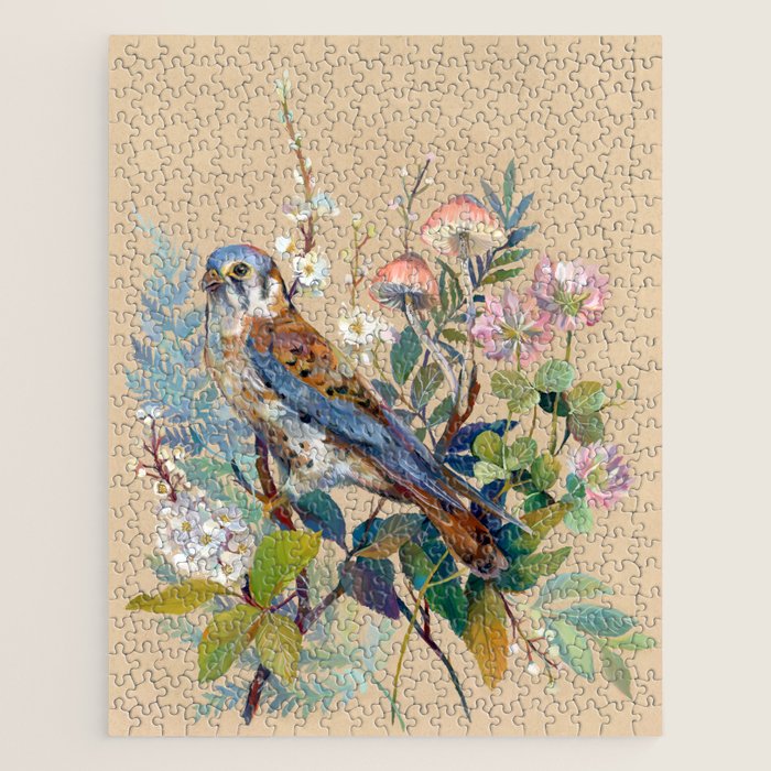 Floral Falcon Garden Jigsaw Puzzle Gallery Image 1