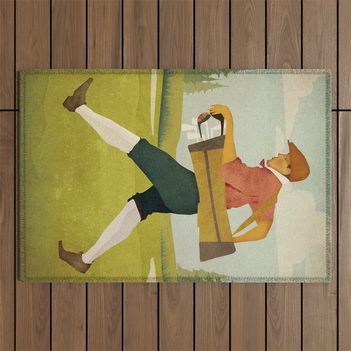 Vintage Golf Outdoor Rug Gallery Image 1