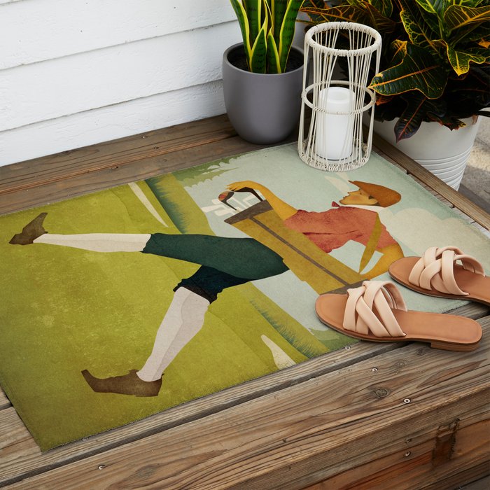 Vintage Golf Outdoor Rug Gallery Image 2