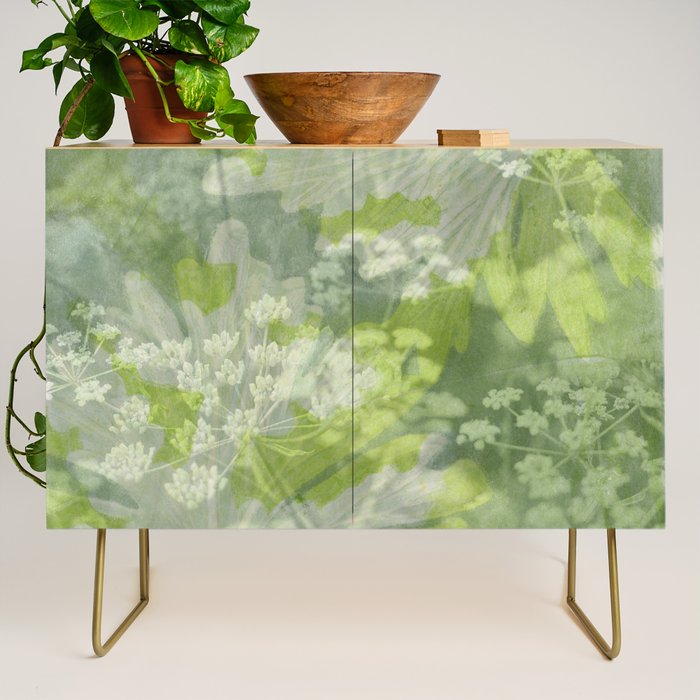 summer dream - abstract double exposure mono print Credenza Gallery Image 1