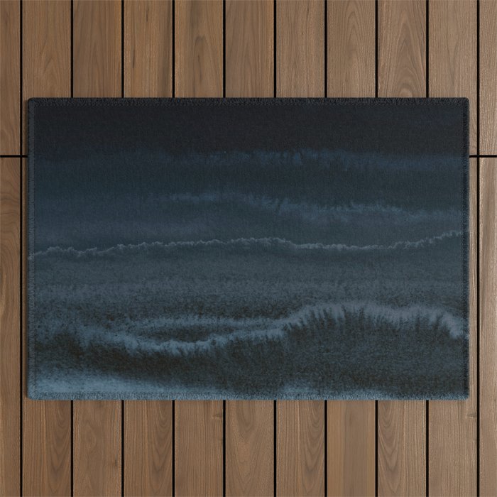 WITHIN THE TIDES NIGHT BEACH by Monika Strigel Outdoor Rug Gallery Image 1