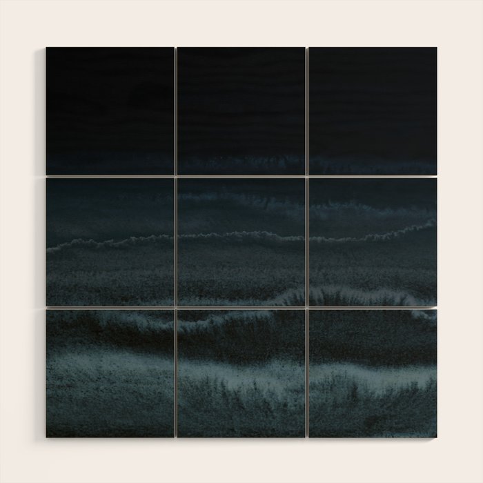 WITHIN THE TIDES NIGHT BEACH by Monika Strigel Wood Wall Art Gallery Image 1