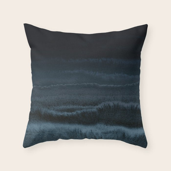 WITHIN THE TIDES NIGHT BEACH by Monika Strigel Throw Pillow Gallery Image 1