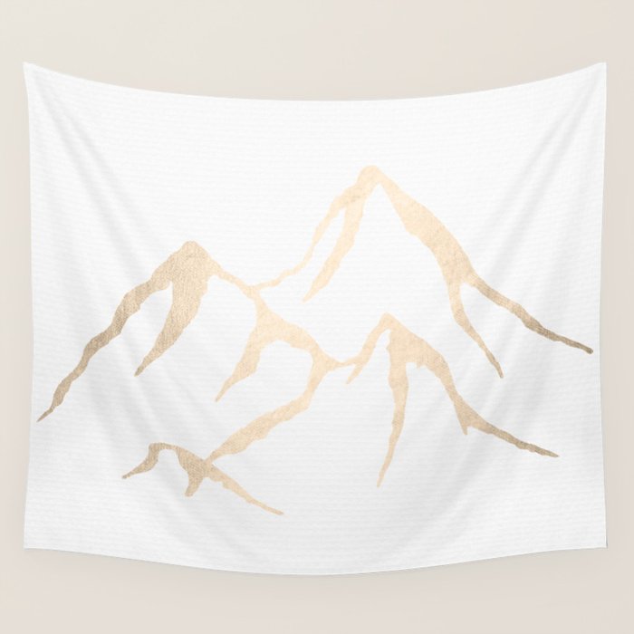 Adventure White Gold Mountains Wall Tapestry Gallery Image 4