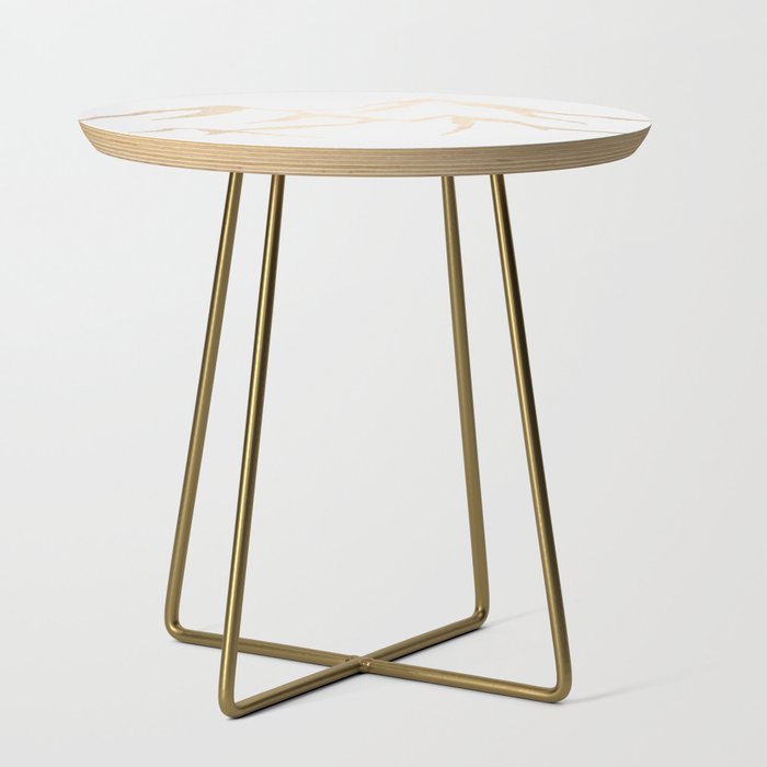 Adventure White Gold Mountains Side Table Gallery Image 1