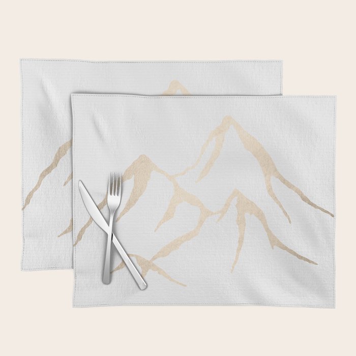Adventure White Gold Mountains Placemat Gallery Image 1