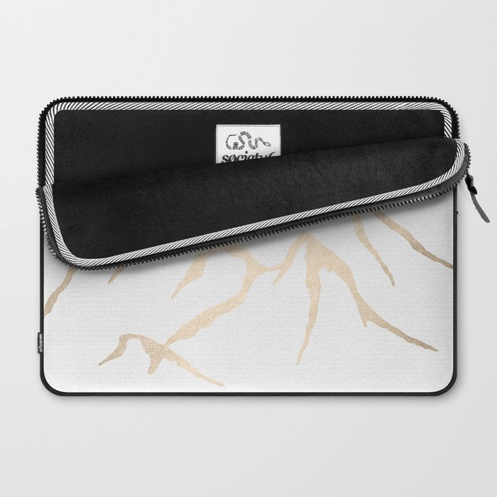 Adventure White Gold Mountains Laptop Sleeve Gallery Image 2