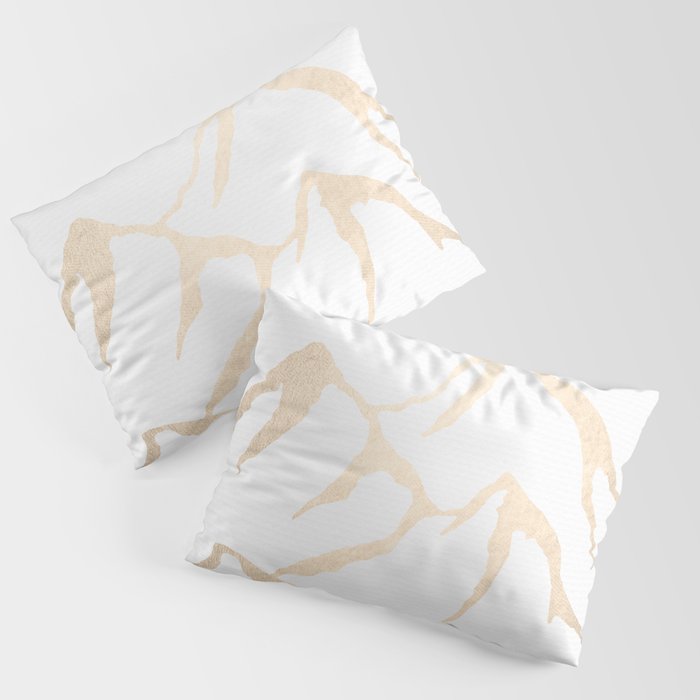 Adventure White Gold Mountains Pillow Sham Gallery Image 3