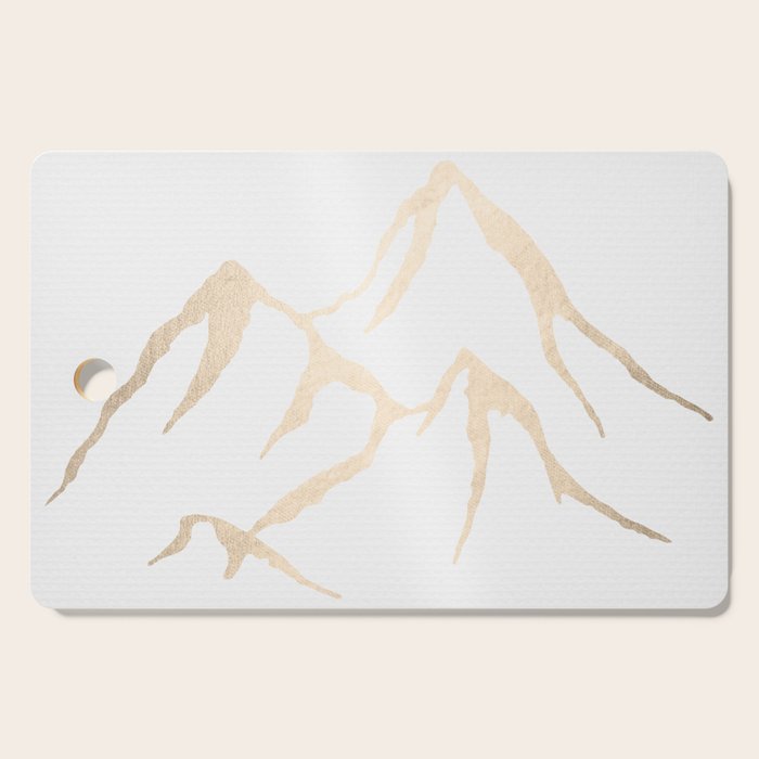 Adventure White Gold Mountains Cutting Board Gallery Image 1