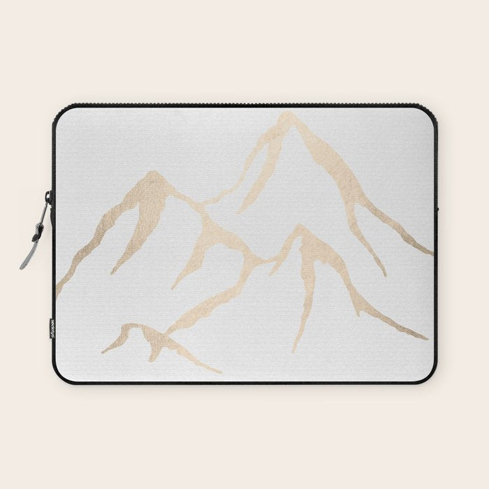 Adventure White Gold Mountains Laptop Sleeve Gallery Image 1