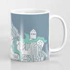 ma ville mon amour; City life collection blue teal  Coffee Mug Gallery Image 1