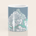 ma ville mon amour; City life collection blue teal  Coffee Mug Gallery Image 4