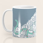 ma ville mon amour; City life collection blue teal  Coffee Mug Gallery Image 3
