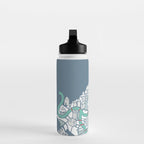 ma ville mon amour; City life collection blue teal  Water Bottle Gallery Image 3