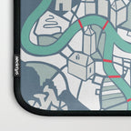 ma ville mon amour; City life collection blue teal  Laptop Sleeve Gallery Image 3
