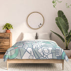 ma ville mon amour; City life collection blue teal  Comforter Gallery Image 3
