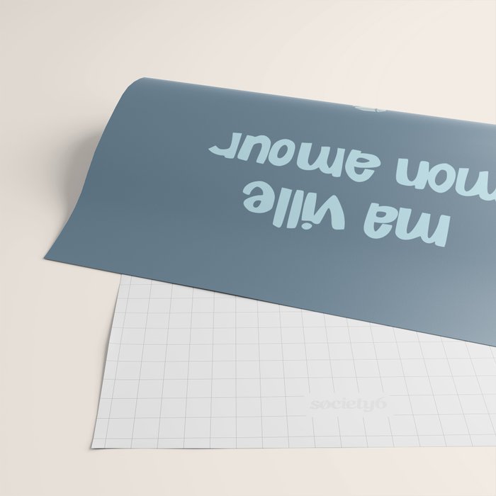 ma ville mon amour; City life collection blue teal  Wrapping Paper Gallery Image 2