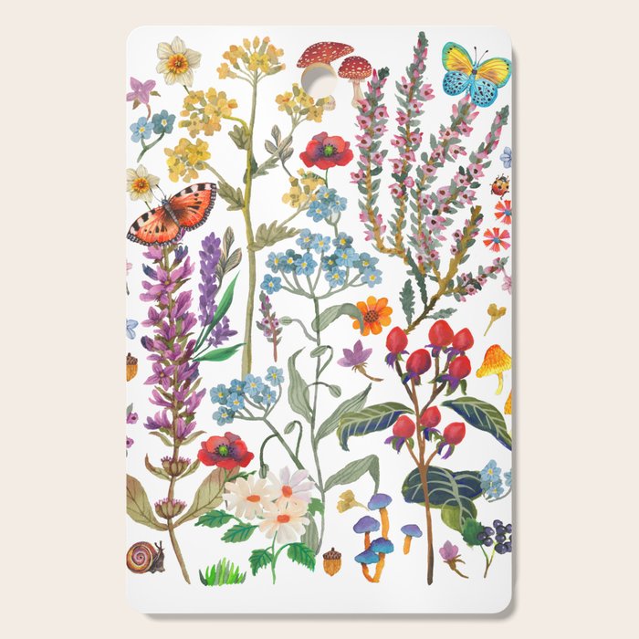 Wild Flowers Paradise Cutting Board Gallery Image 1